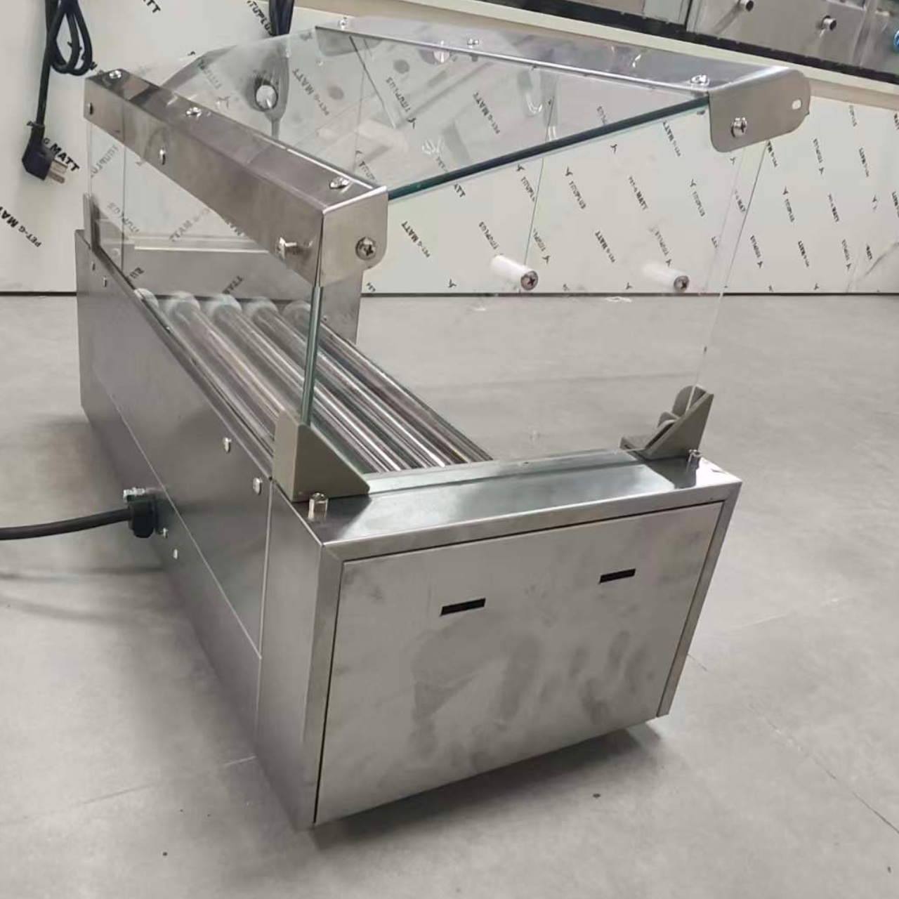 Home Cooking For Dogs - Beliebte elektrische 5-Rollen-Heißdogmaschine aus Edelstahl für