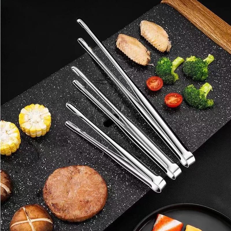 Home Cooking Help - Edelstahl-Kochzange Koreanischer BBQ-Essensgreifer Steak-Pasta-Servierclip Küchenwerkzeug für
