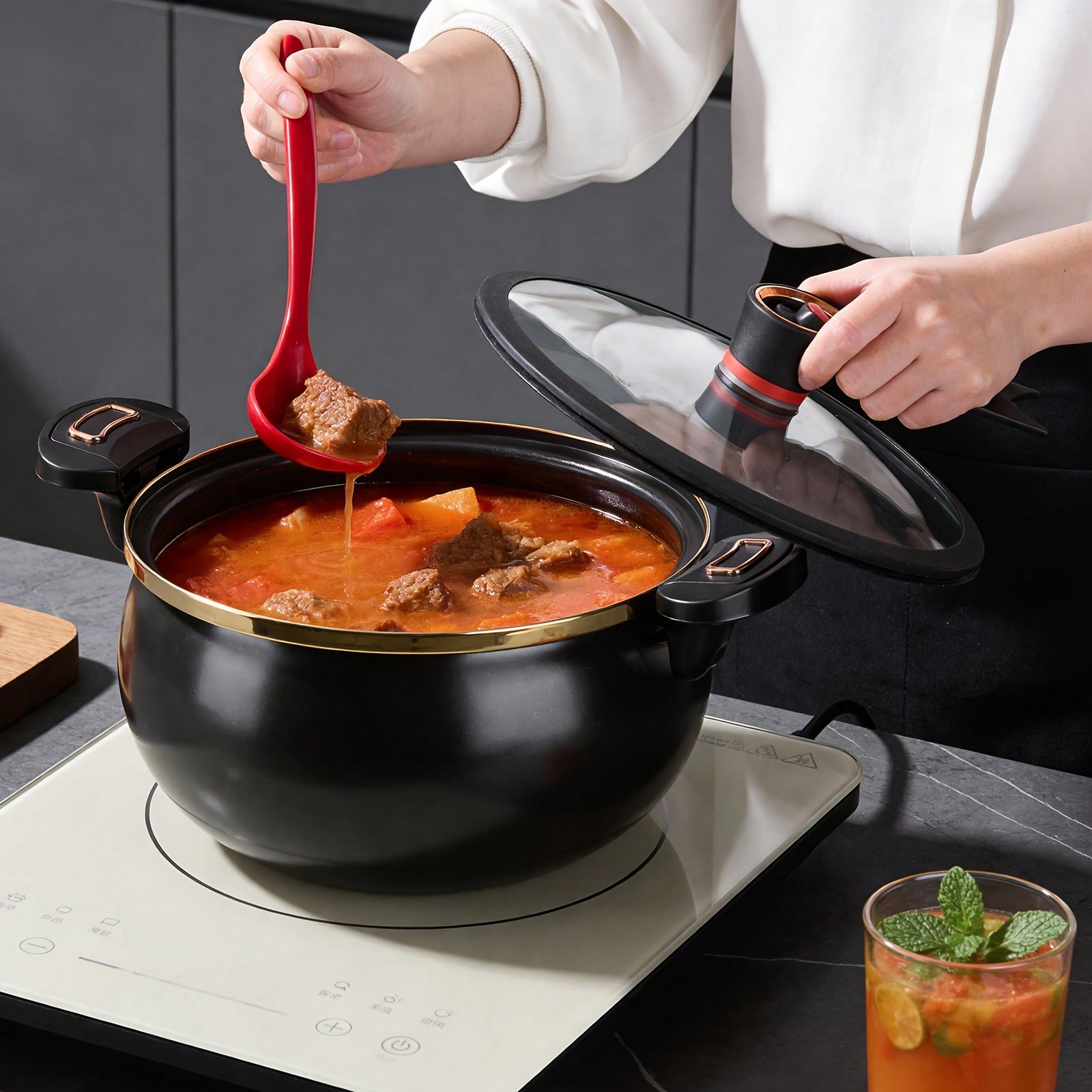 1 Stück großer 8,45-Liter-Anti – Home Cooking Fast Foods Bewertung und Preis